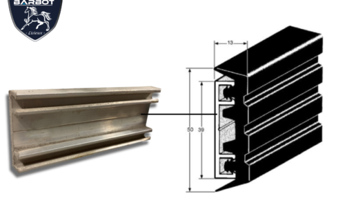 Profil aluminium brut 39mm pour galon